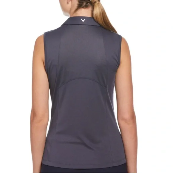 NWT, Callaway, Womens Abstract Gradient Print Block Golf Polo, M, Blue Sea Star - Picture 2 of 3